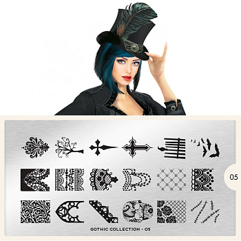 MoYou London Пластина для стемпинга Gothic №05