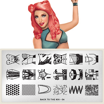 MoYou London Пластина для стемпинга Time Traveller BACK TO THE 80'S №06