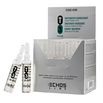 ECHOS Line Classic T3 ENERGIZZANTE Ампулы Против выпадения волос 12 ампул*10мл