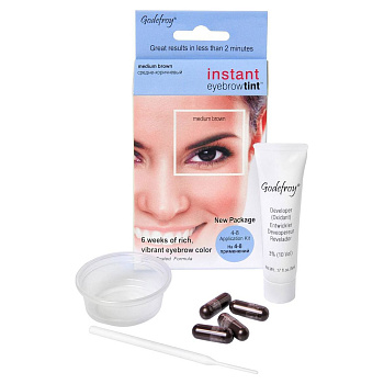 Godefroy Краска-хна в капсулах для бровей (тон коричневый) 4 капсулы
