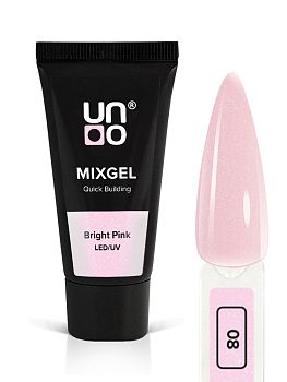 Полиакриловый гель UNO MIXGEL Bright Pink, камуфлирующий, 30гр