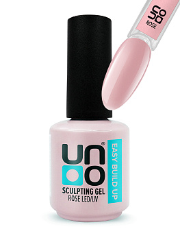 UNO Моделирующий базовый гель прозрачный Easy Build Up Rose, 15мл