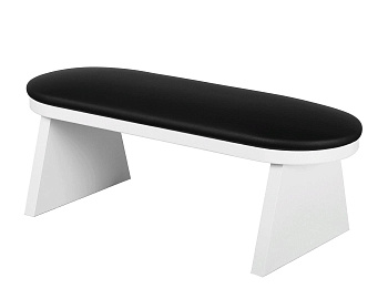 Подставка для рук, Черная с белыми ножками 43*18*14см