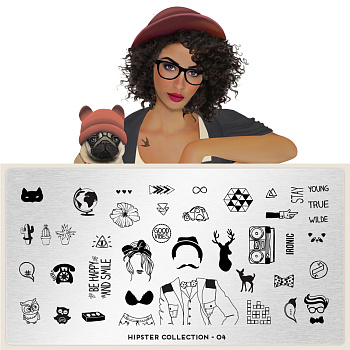 MoYou London Пластина для стемпинга Hipster №04