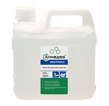 «Алмадез-экспресс» Средство 2 в 1: кожный антисептик и дезинфекция поверхностей, 3000 мл. (канистра)