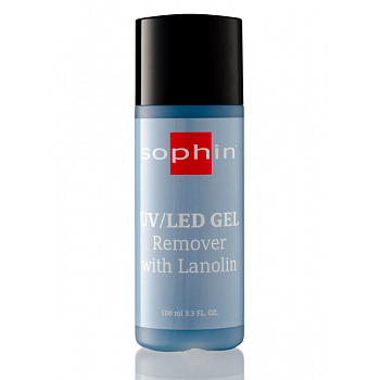 Sophin Средство для удаления гель-лака с ланолином, 100мл