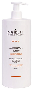 Brelil BIOTREATMENT REPAIR Шампунь восстанавливающий "Жизнь волос", 1000мл