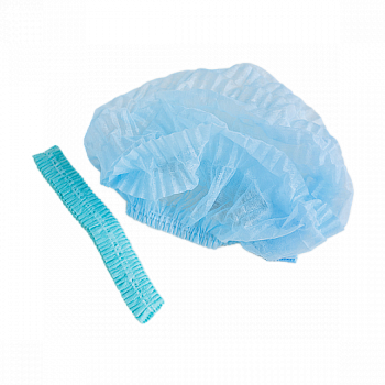 1-TOUCH Шапочка "Шарлотка" Спанбонд Голубой, 100шт/уп.