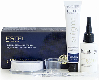 ESTEL ENIGMA Краска для бровей и ресниц №2 Иссиня-Черная, 20мл