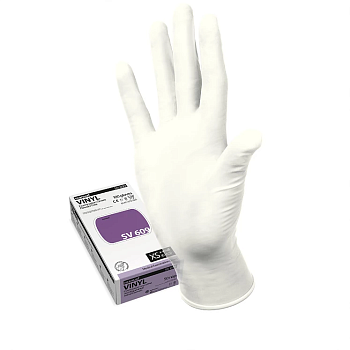 Перчатки MANUAL SV-609- S VINYL Неопудренные мягкий винил