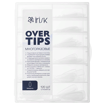 Irisk Верхние формы многоразовые с разметкой в боксе Over Tips Миндаль, 120шт