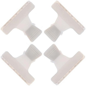 Зажимы Бабочка малые пластмассовые цветные 12шт. SIBEL белый