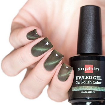 Sophin Гель-лак №710 Cat Eye Green UV/LED, 12мл