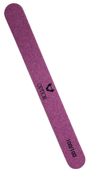 Option Пилка для ногтей из майлара прямая 100/100 Бордовая Option Пилка для ногтей из майлара прямая 100/100 Бордовая