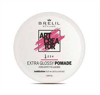 Brelil ART CREATOR Extra Glossy Pomade Помада слабой фикс. для создания ультра-блеска, 50мл