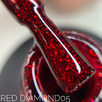 Sova De Luxe Red Diamond 05 гель-лак, 15мл.