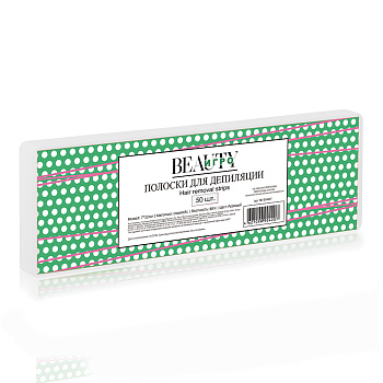 Бумага для депиляции в полосках 7*22см Белая, 50шт. IGRObeauty