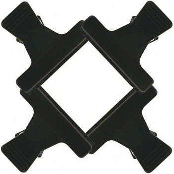 Зажимы Бабочка малые пластмассовые цветные 12шт. SIBEL черный