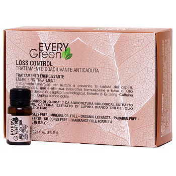 Dikson EVERY GREEN LOSS CONTROL Сыворотка энерджи против выпадения 8*8 мл. с маслом Жожоба