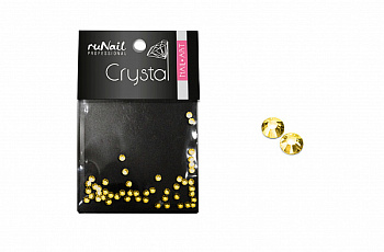 Runail Дизайн для ногтей: стразы (золотые, 1,5мм), 50шт