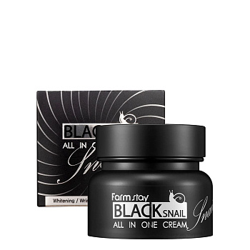 FarmStay Крем для лица с муцином черной улитки - Black snail all in one cream, 100мл