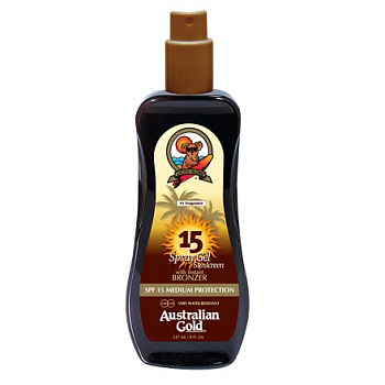 Australian Gold Спрей-гель SPF 15+ Spray Gel Bronzer 237 мл