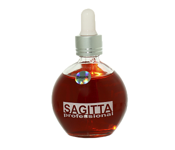 Sagitta Масло для кутикулы Бутылочка с пипеткой, Вишня, 75мл.