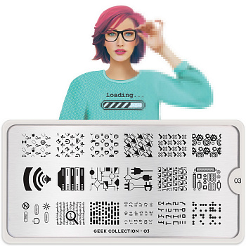 MoYou London Пластина для стемпинга Geek №03