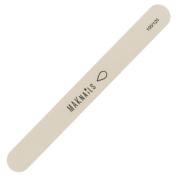 MAKnails Пилка для ногтей деревянная Белая, 100/120 MAKnails Пилка для ногтей деревянная Белая, 100/120