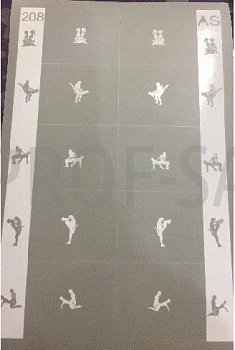 АэроСтиль Трафарет для аэрографа №208