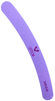 Option Пилка для ногтей из майлара бумеранг 240/240 Фиолетовая Option Пилка для ногтей из майлара бумеранг 240/240 Фиолетовая