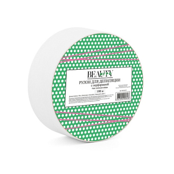 Бумага для депиляции в рулоне с перфорацией, Белая, 100м . IGROBeauty