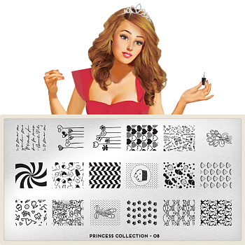 MoYou London Пластина для стемпинга Princess №08