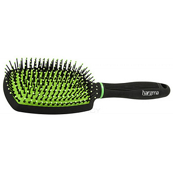 Harizma Щетка Массажная ECO Большая Черно-зеленая