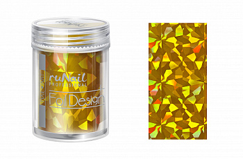 RuNail Дизайн для ногтей: фольга (золотой, голографический), 1,5 м