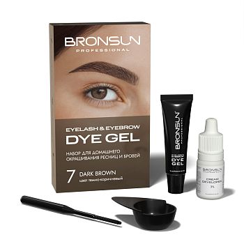 Bronsun Набор для домашнего окрашивания Темно-коричневый №7