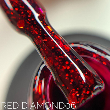 Sova De Luxe Red Diamond 06 гель-лак, 15мл.
