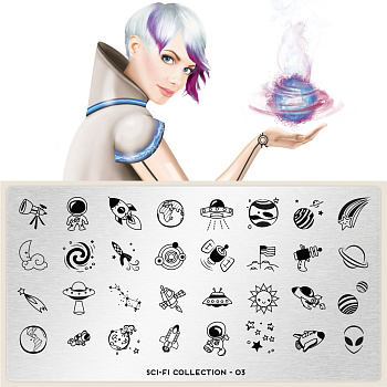 MoYou London Пластина для стемпинга Sci-fi №03