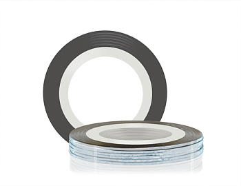 RuNail Самоклеющаяся лента для дизайна ногтей (серебро), 20м