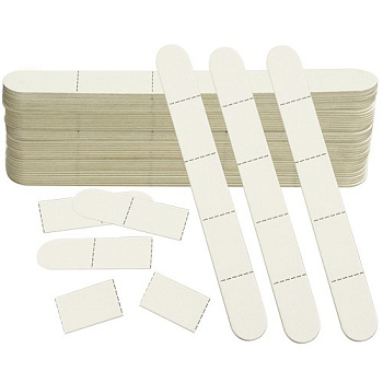 Option Пилка деревянная для натуральных ногтей 150/220 Белая, с перфорированным надломом Option Пилка деревянная для натуральных ногтей 150/220 Белая, с перфорированным надломом