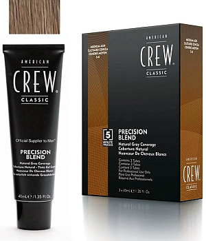 American Crew Камуфляж краска для седых волос Средний пепельный 5/6, 3*40мл