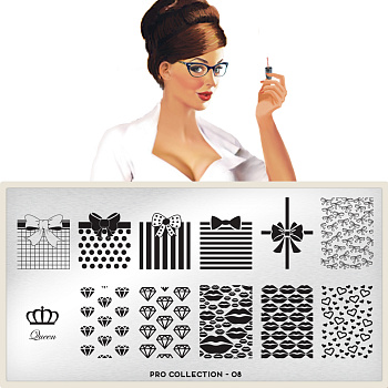 MoYou London Пластина для стемпинга PRO XL №08