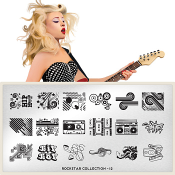 MoYou London Пластина для стемпинга Rockstar №12