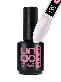 UNO Камуфлирующая база Rubber Color Base Gel Ice Pink, 12мл