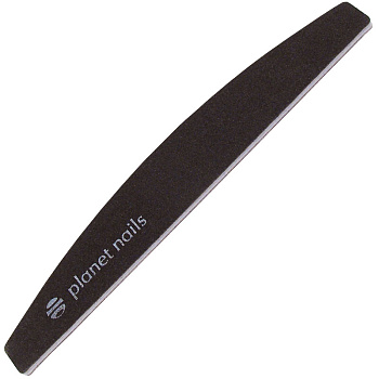 Planet Nails Пилка для ногтей широкая полукруглая черная 100/180 Planet Nails Пилка для ногтей широкая полукруглая черная 100/180