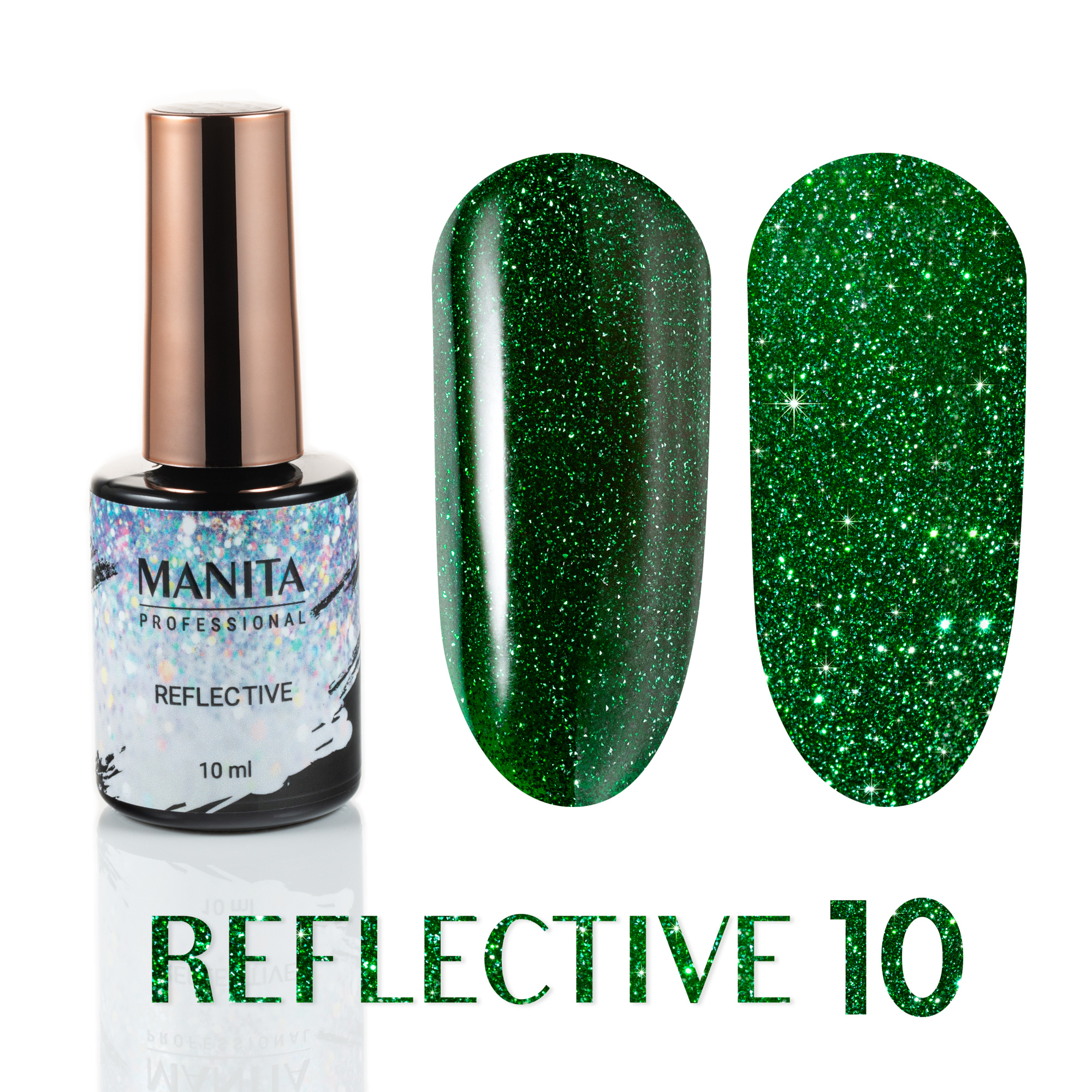 Manita Professional Гель-лак REFLECTIVE светоотражающий 10, 10мл.