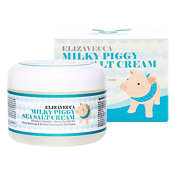 Elizavecca Крем увлажняющий - Milky piggy sea salt cream, 100г