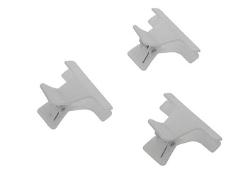 Зажимы для волос пластмассовые широкие 12шт. белый SIBEL