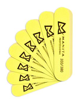 Manita Professional Мини овал ЖЕЛТЫЙ 100/180 грит, 20 шт/уп.