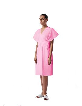 1-Touch Халат "Кимоно" нетканый, спанбонд,без рукавов, Розовый, 10 шт/упк, 30г/м2